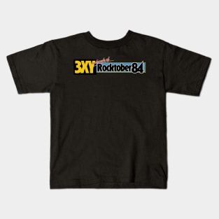3XY Rocktober Revolution Concert Print 1984 Front and Back Kids T-Shirt
